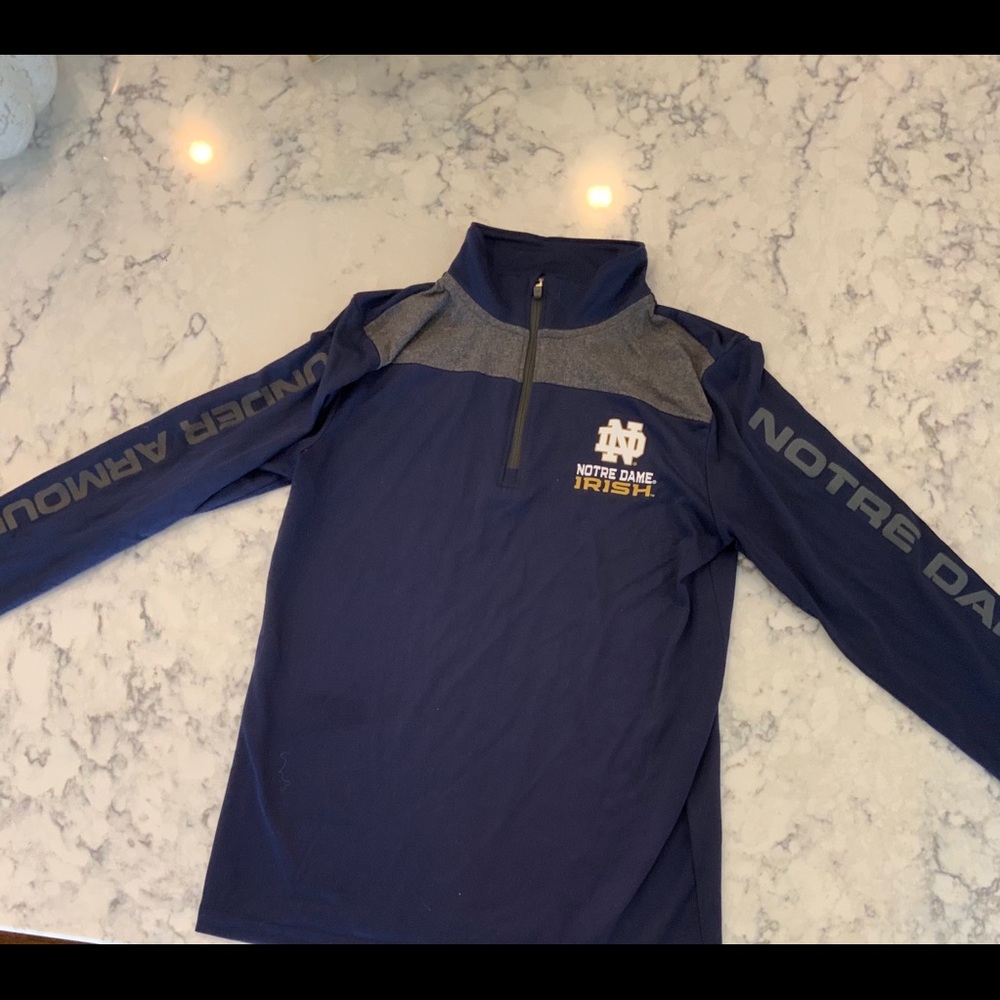 Youth Large Notre Dame Under Armour Quarter Zip